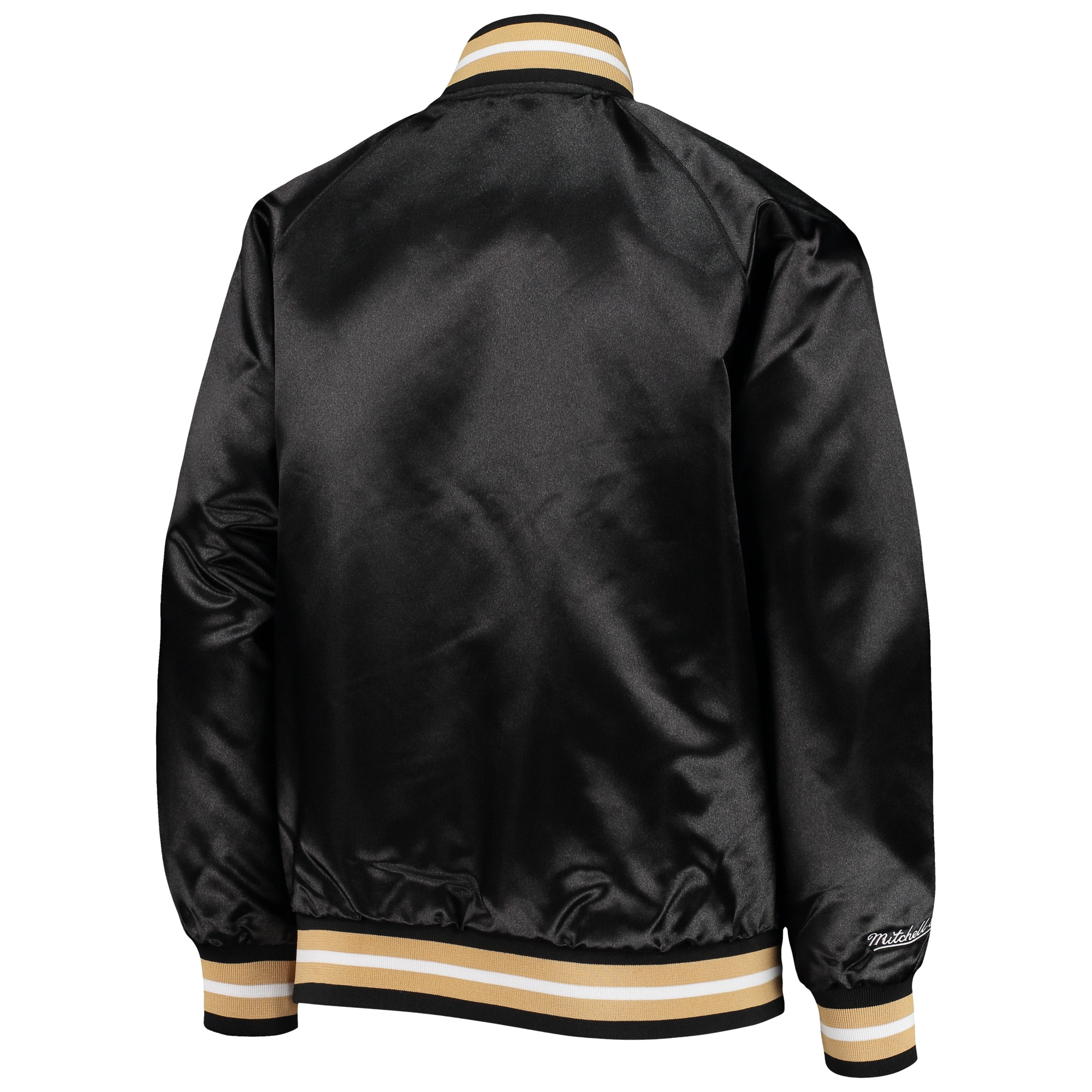 New Orleans Saints Lightweight Satin Full-Snap Varsity Jacket - Image 2