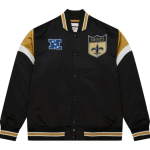New Orleans Saints Cooperstown Heavyweight Satin Varsity Light weight Jacket