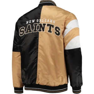 Alternative view of New Orleans Saints Starter Leader Varsity Satin Jacket