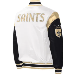 Alternative view of New Orleans Saints Pitch Starter Satin Varsity Jacket