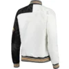New Orleans Saints Starter Hometown Satin Varsity Jacket White & Black - Image 2