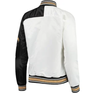 Alternative view of New Orleans Saints Starter Hometown Satin Varsity Jacket White & Black