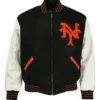 New York Giants Letterman 1951 Authentic Black Wool & Leather Varsity Jacket