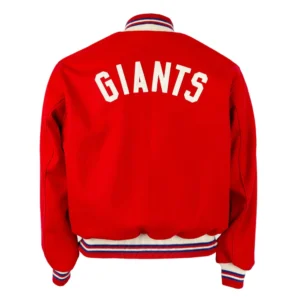 Alternative view of New York Giants Letterman 1961 Authentic Red Wool Varsity Jacket