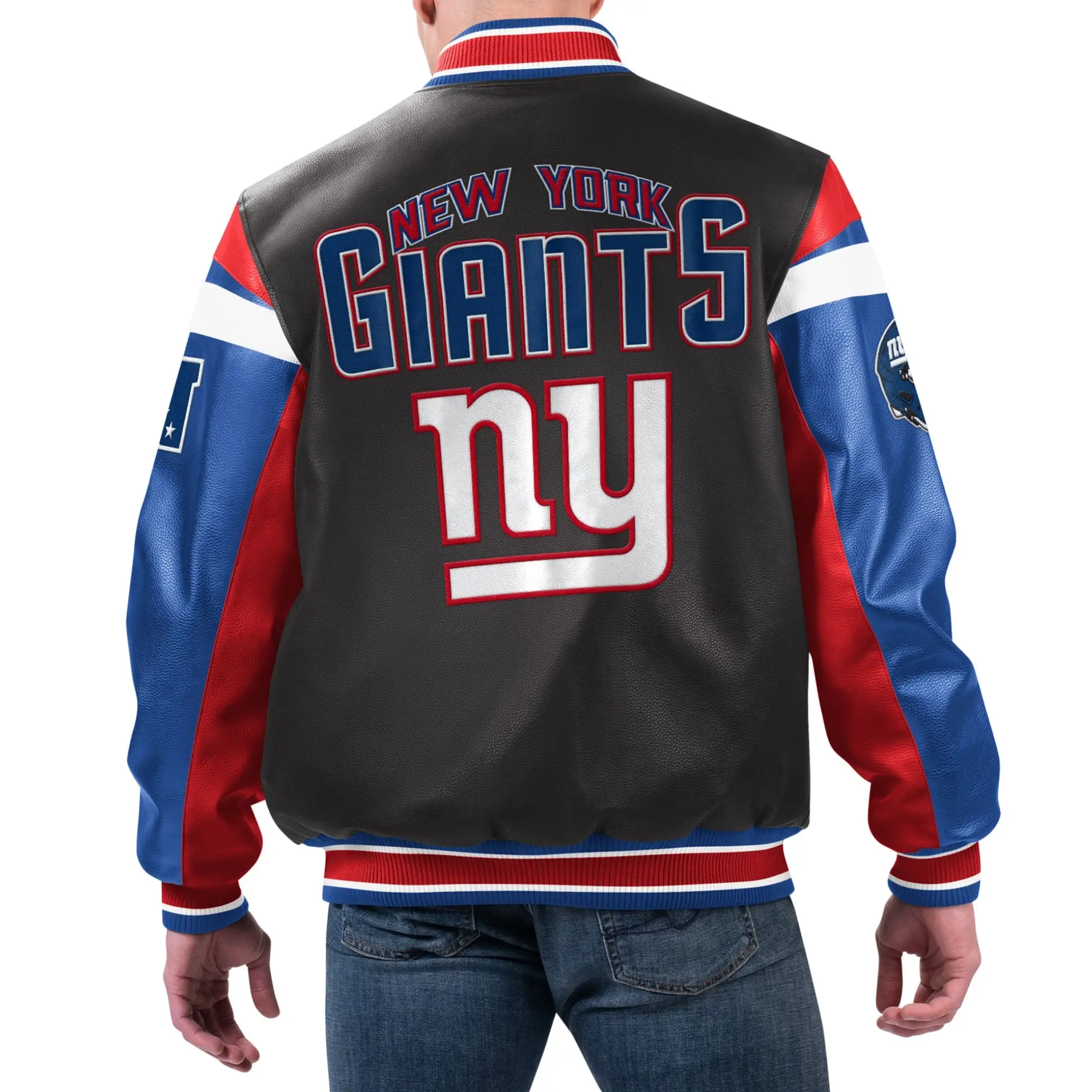 New York Giants G-III Sports by Carl Banks Full-Zip Leather Jacket - Image 2