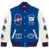 New York Giants OVO Royal Full-Snap Varsity Jacket