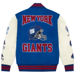 Alternative view of New York Giants OVO Royal Full-Snap Varsity Jacket