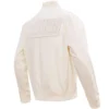 Alternative view of New York Giants Pro Standard Neutral Full-Zip Satin Varsity Jacket