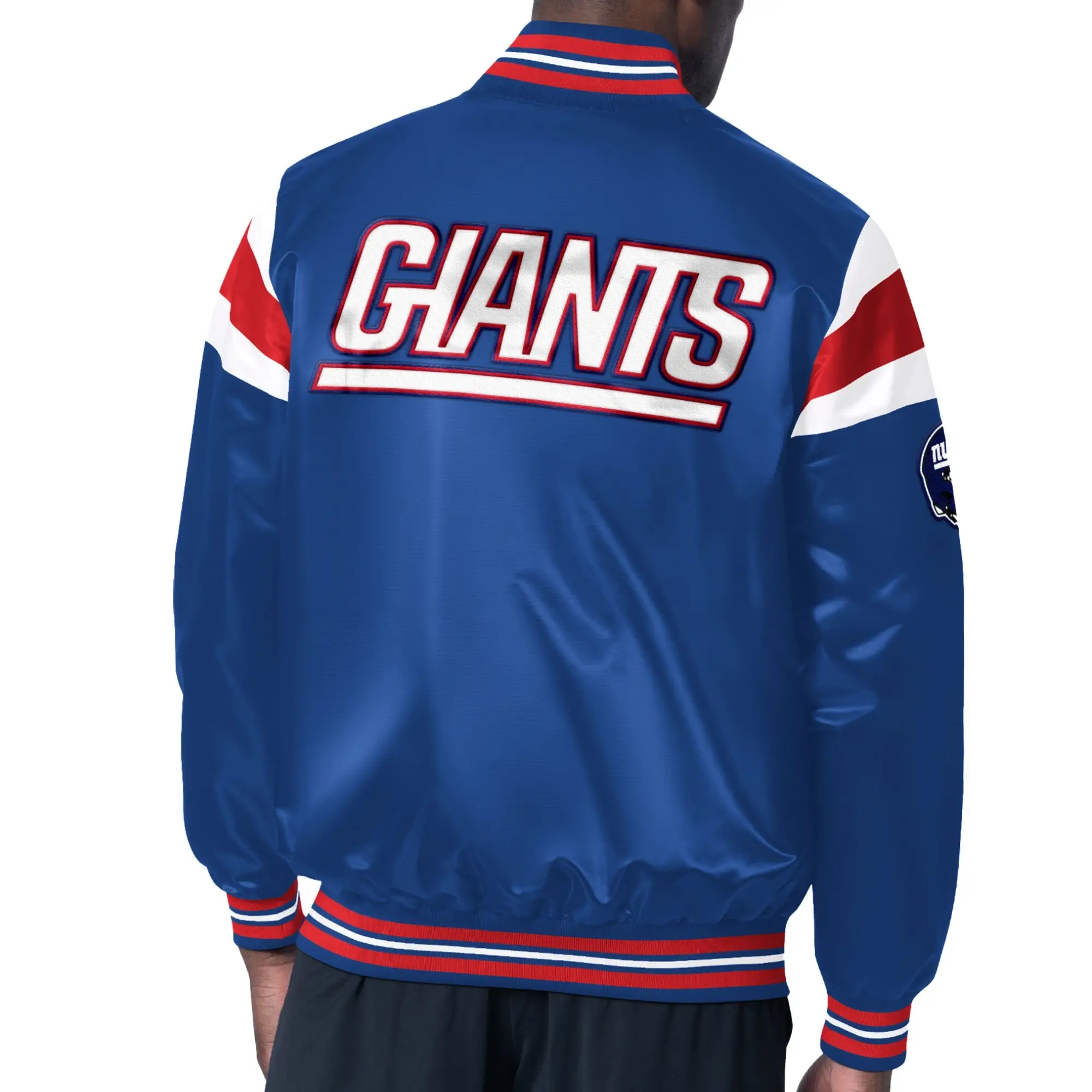 New York Giants Starter Full-Snap Satin Varsity Jacket - Image 2