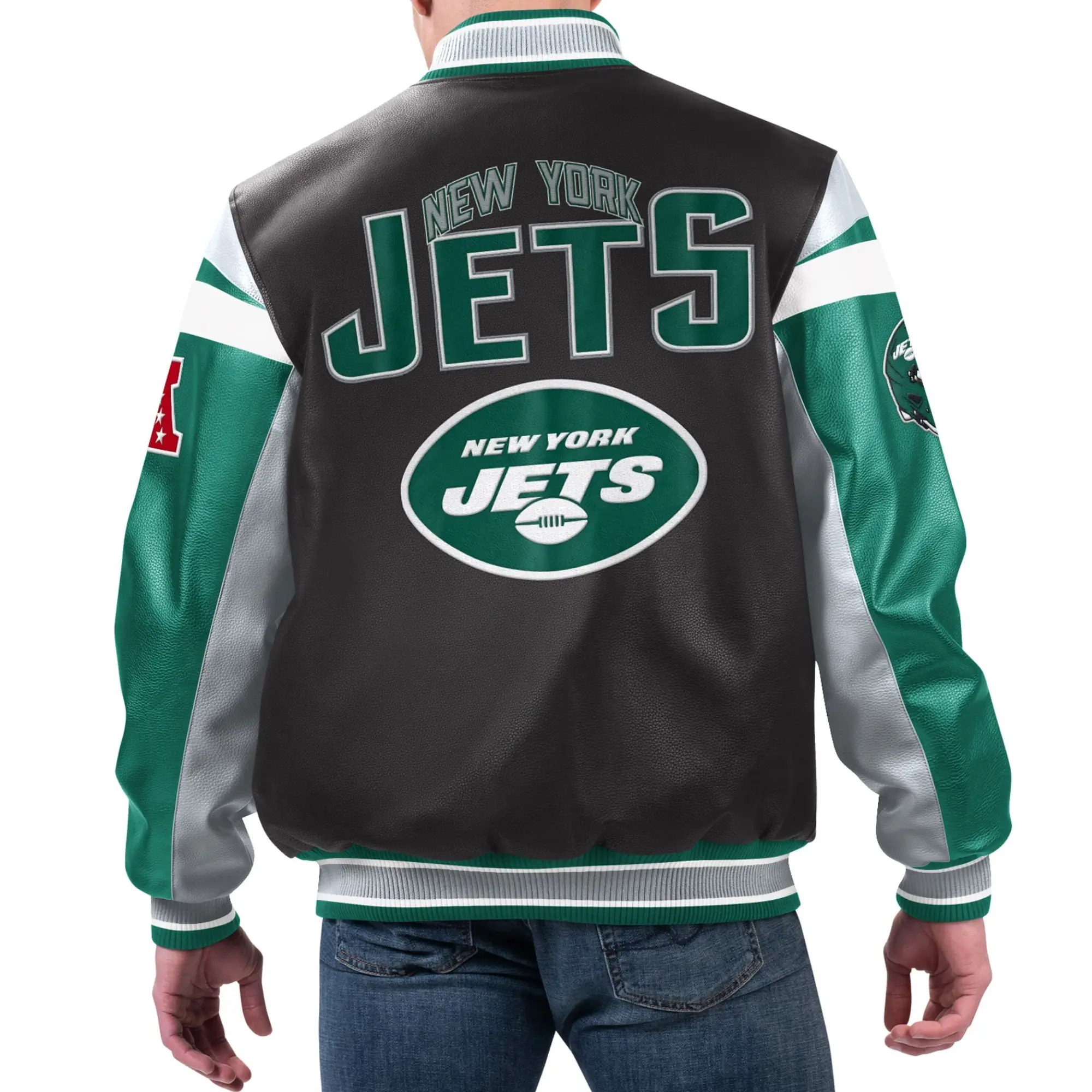 New York Jets G-III Sports by Carl Banks Full-Zip Leather Jacket - Image 2
