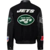 New York Jets Jeff Hamilton Wool & Leather Varsity Jacket - Image 2