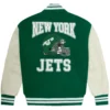 Alternative view of New York Jets OVO Wool & Leather Full-Snap Varsity Jacket