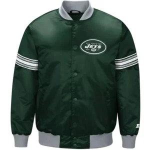 New York Jets Starter Draft Pick Full-Snap Satin Varsity Green Jacket