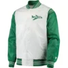 New York Jets The Enforcer Historic Logo Full-Snap Satin Varsity Jacket