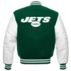 New York Jets Starter Letterman Wool & Leather Varsity Jacket - Image 2