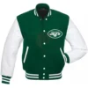 New York Jets Starter Letterman Wool & Leather Varsity Jacket