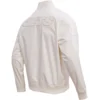 New York Jets Pro Standard Neutral Full-Zip Satin Varsity Jacket - Image 2