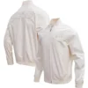 New York Jets Pro Standard Neutral Full-Zip Satin Varsity Jacket - Image 3