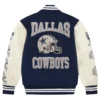 OVO Dallas Cowboys Wool/Leather Full-Snap Varsity Jacket - Image 2