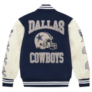 Alternative view of OVO Dallas Cowboys Wool/Leather Full-Snap Varsity Jacket