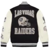 OVO x NFL Las Vegas Raiders Black Full-Snap Varsity Jacket - Image 2