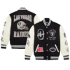 OVO x NFL Las Vegas Raiders Black Full-Snap Varsity Jacket - Image 6