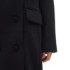 Perryiw Double Breasted Full Black Wool Coat - Image 7