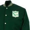 Philadelphia Eagles Letterman 1960 Authentic Green Wool Varsity Jacket - Image 3