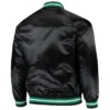 Philadelphia Eagles Full-Button Satin Black Varsity Jacket - Image 2