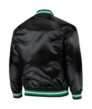 Alternative view of Philadelphia Eagles Full-Button Satin Black Varsity Jacket