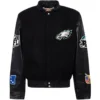 Philadelphia Eagles Jeff Hamilton Wool & Leather Varsity Jacket