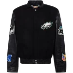 Philadelphia Eagles Jeff Hamilton Wool & Leather Varsity Jacket