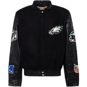 Philadelphia Eagles Jeff Hamilton Wool & Leather Varsity Jacket