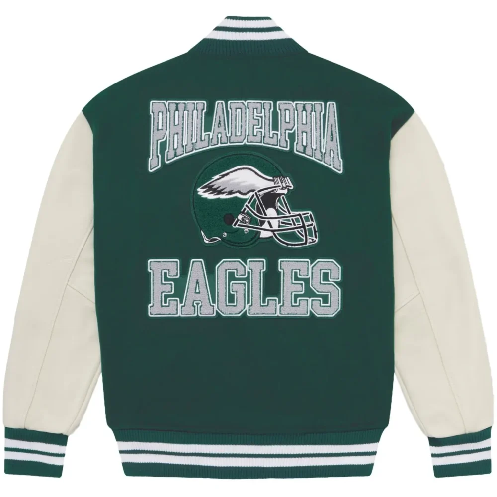 Alternative view of Philadelphia Eagles Full-Snap OVO Wool & Leather Varsity Jacket