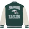 Alternative view of Philadelphia Eagles Full-Snap OVO Wool & Leather Varsity Jacket