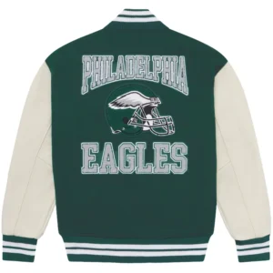 Alternative view of Philadelphia Eagles Full-Snap OVO Wool & Leather Varsity Jacket