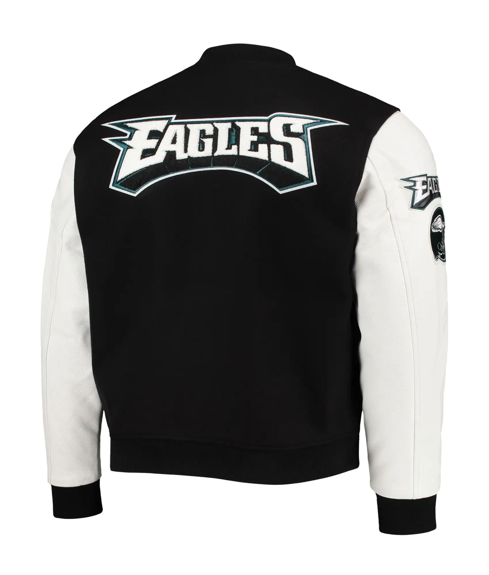 Alternative view of Philadelphia Eagles Classic Full-Zip Black/White Varsity Jacket