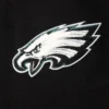 Philadelphia Eagles Classic Full-Zip Black/White Varsity Jacket - Image 3