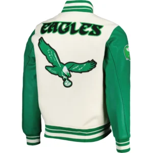 Alternative view of Philadelphia Eagles Retro Classic Wool & Leather Varsity Jacket