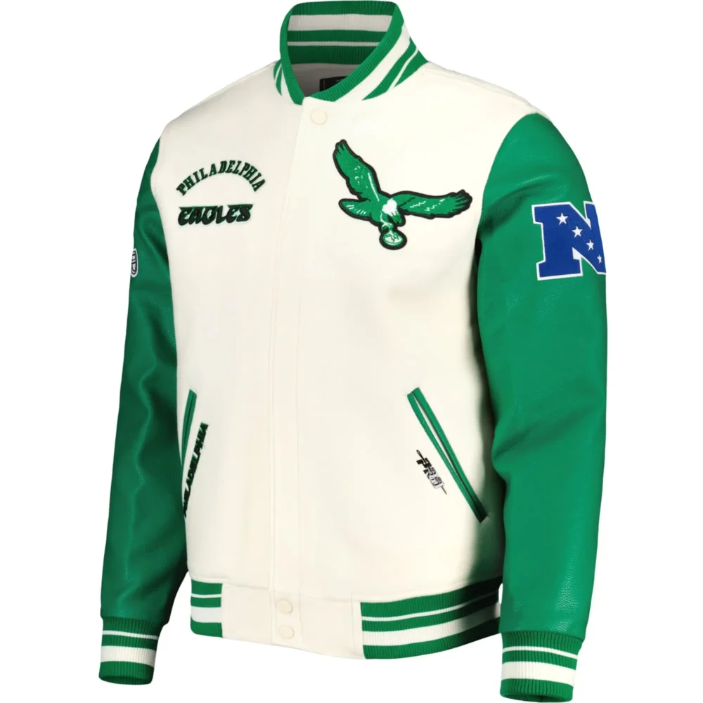 Philadelphia Eagles Retro Classic Wool & Leather Varsity Jacket