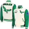 Philadelphia Eagles Retro Classic Wool & Leather Varsity Jacket - Image 3
