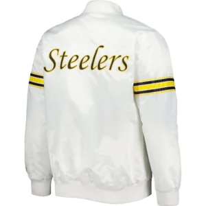 Alternative view of Pittsburgh Steelers The Power Forward Rib Satin Varsity Jacket