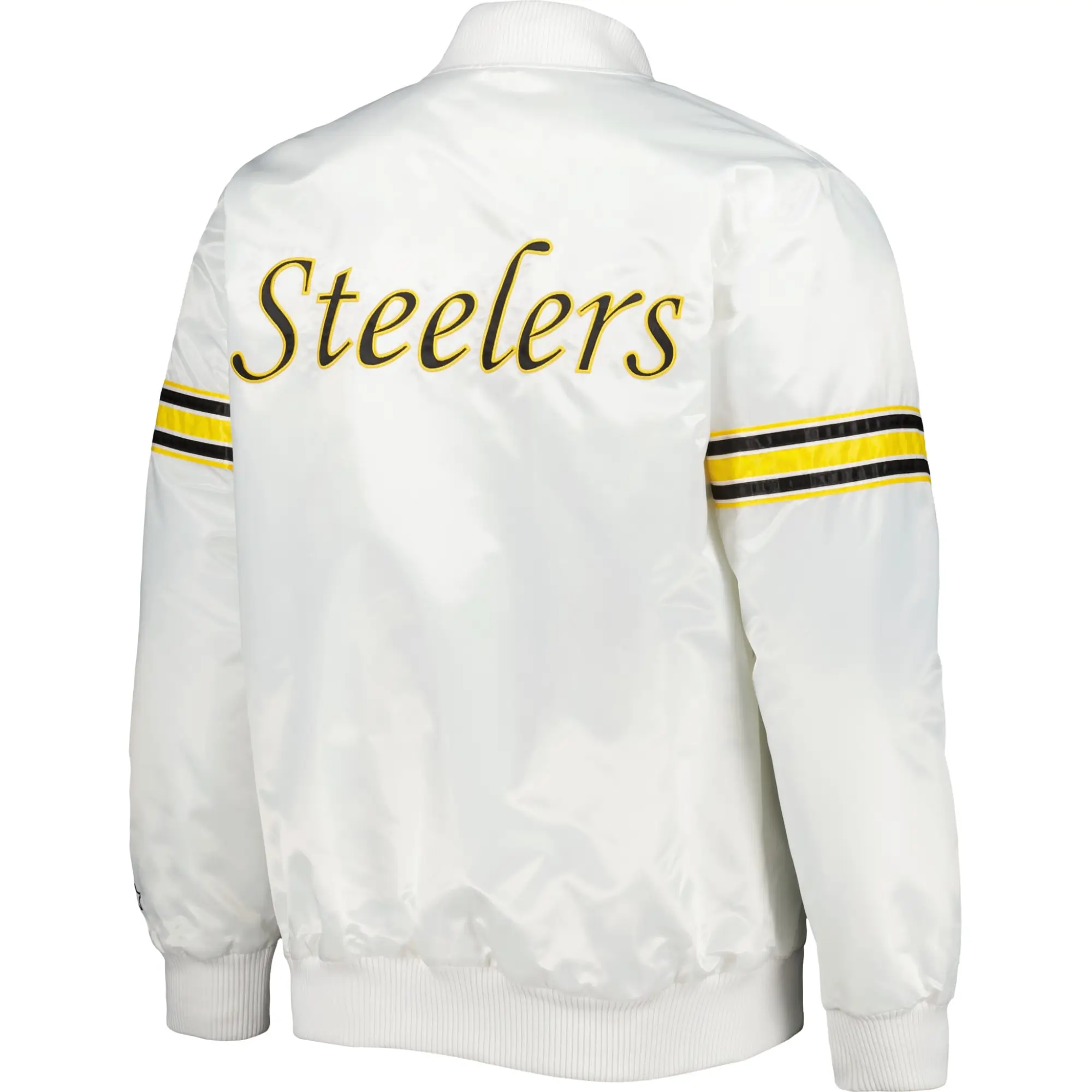 Pittsburgh Steelers The Power Forward Rib Satin Varsity Jacket - Image 2