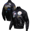 Pittsburgh Steelers Team Players Players Satin Varsity Jacket - Image 3