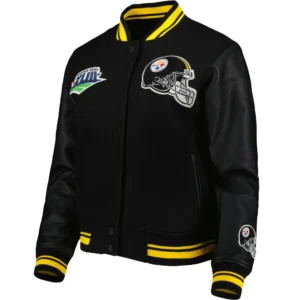 Pittsburgh Steelers Classic Rib Wool & Leather Varsity Jacket