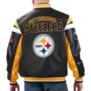 Alternative view of Pittsburgh Steelers G-III Sports by Carl Banks Full-Zip Leather Varsity Jacket
