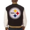 Pittsburgh Steelers Full Wool Two Tone Varsity Jacket - Image 2
