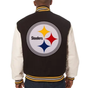 Alternative view of Pittsburgh Steelers Full Wool Two Tone Varsity Jacket