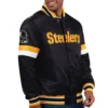 Pittsburgh Steelers Home Game Team players Satin Varsity Black Jacket