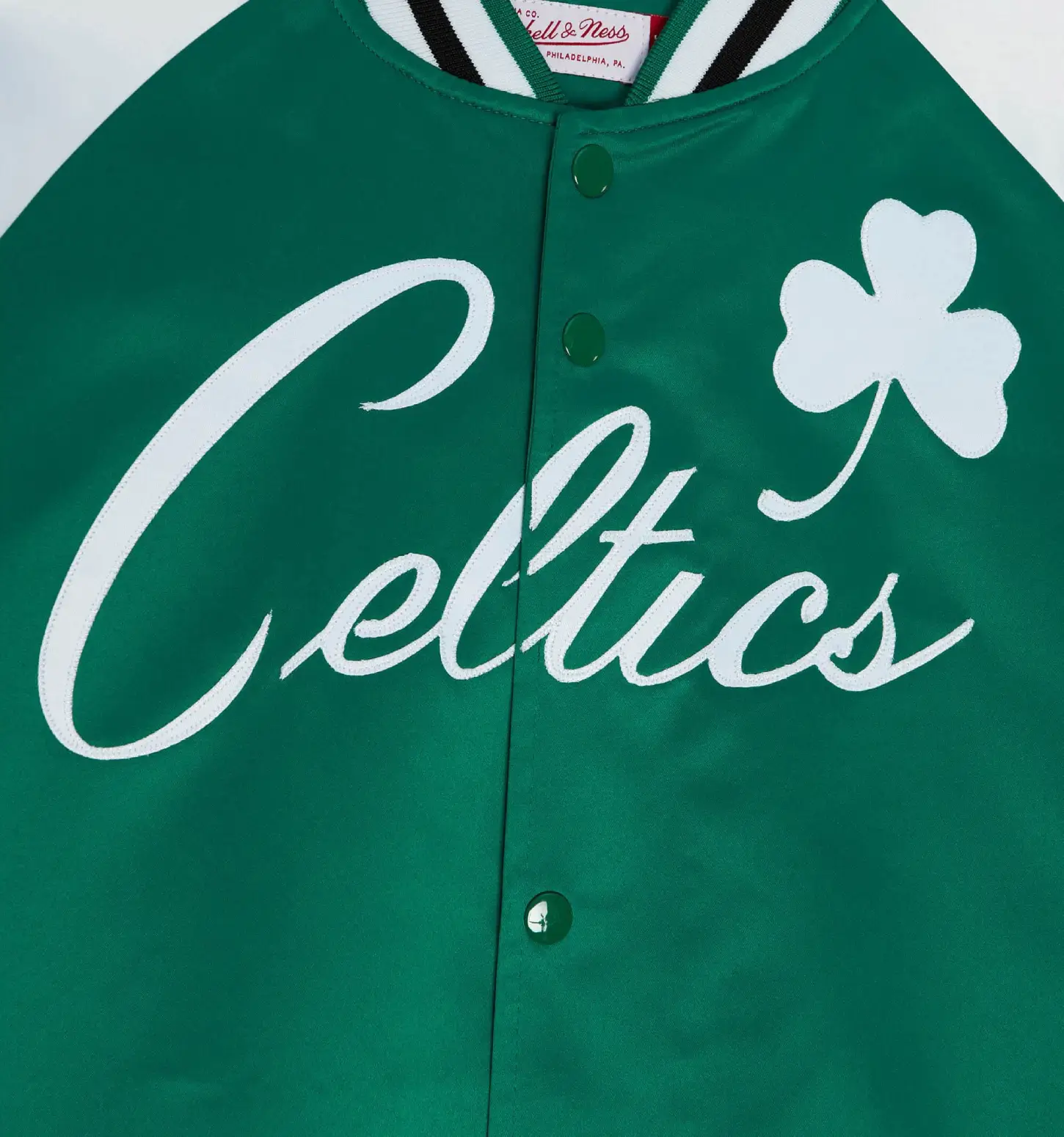 Primetime Lightweight Raglan Satin Jacket Boston Celtics - Image 3